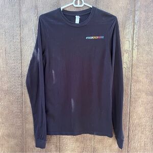 Ecliptic Brewing Black Long Sleeve Tee, Embroidered,  Size Small